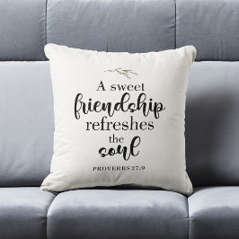 Zitat der "Sweet Friendship Bible Verse Hand Lette Kissen