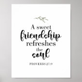 Zitat der "Sweet Friendship Bible Verse Hand Lette Poster (Vorne)