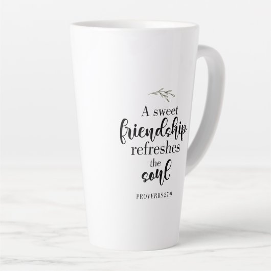 Zitat der "Sweet Friendship Bible Verse Hand Letti Milchtasse (Rechte Ecke)