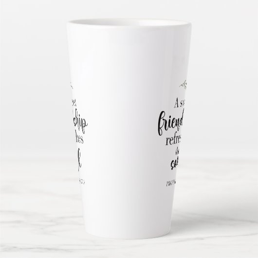 Zitat der "Sweet Friendship Bible Verse Hand Letti Milchtasse (Vorderseite)