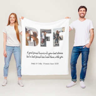 Zitat der Trendy BESTE FREUNDIN Foto Collage Best Fleecedecke