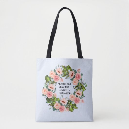 Zitat der von den Gärten Inspiriert Rosa-Blumenzau Tasche (Vorderseite)