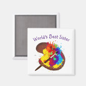 Zitat der weltbesten Niedlichen Artist-Palette Magnet (Vorderseite/Rückseite)