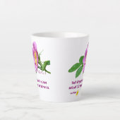 Zitat der Wildblume "Wilde Rose" Milchtasse (Vorderseite)