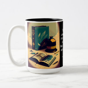 Zitat des Autors Zweifarbige Tasse