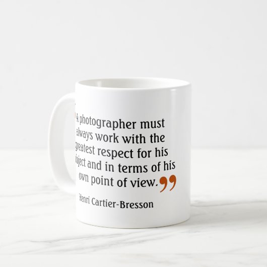 Zitat des berühmten Fotografen 8 Doppel-Objektive- Kaffeetasse (Vorderseite Links)