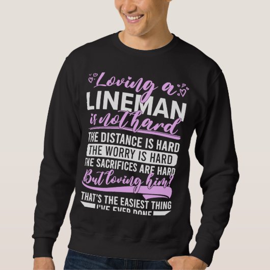 Zitat des Ehefrau-Lineman-Ehepartners Sweatshirt (Vorderseite)