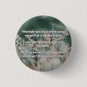 Zitat des Empath Warrior für positive Ermutigung Button (Vorderseite)