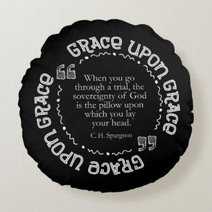 Zitat des Farbkundengerechtes Kissen-w/Spurgeon Rundes Kissen