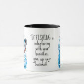 Zitat des Fischers zum großen Fisch Tasse (Zentrum)