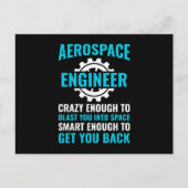 Zitat des "Funny Aerospace Engineer" Postkarte (Vorderseite)
