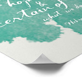 Zitat des Glaubens Kunst, Glaubensskriptur Hebräis Poster (Ecke)