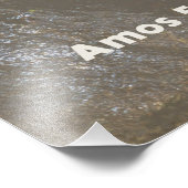 Zitat des hebräischen Propheten Amos Gerechtigkeit Fotodruck (Ecke)