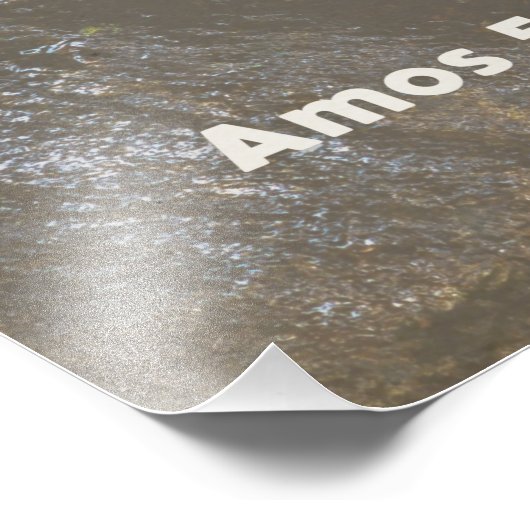 Zitat des hebräischen Propheten Amos Gerechtigkeit Fotodruck (Ecke)