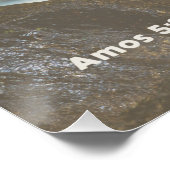 Zitat des hebräischen Propheten Amos Gerechtigkeit Poster (Ecke)