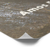 Zitat des hebräischen Propheten Amos Gerechtigkeit Poster (Ecke)