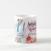 Zitat des personalisierten Arztes Nurse Blumengel Kaffeetasse (Mittel)