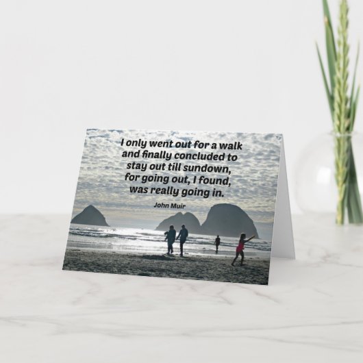 Zitat durch John Muir Karte (Vorderseite)