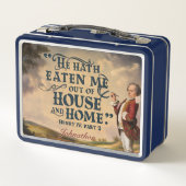 Zitat "Eaten out of House" des lustigen klassische Metall Brotdose (Rückseite)