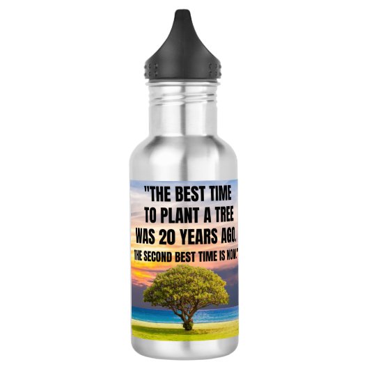 Zitat Edelstahlflasche (Links)