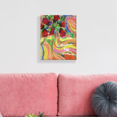 Zitat: "Eine Blume beeilt sich nicht, aber sie blü Leinwanddruck (Insitu (Wohnzimmer))