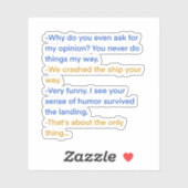 Zitat eines anderen Clones Aufkleber (Blatt)