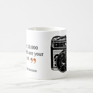 Zitat eines berühmten Fotografen 3 Vintage-Kamera- Kaffeetasse