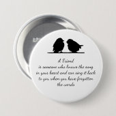 Zitat eines Freundes - Song im Herzen und in den V Button (Vorne & Hinten)