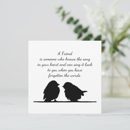 Zitat eines Freundes - Song im Herzen und in den V Karte (Stehend Vorderseite)