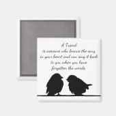 Zitat eines Freundes - Song im Herzen und in den V Magnet (Vorderseite/Rückseite)