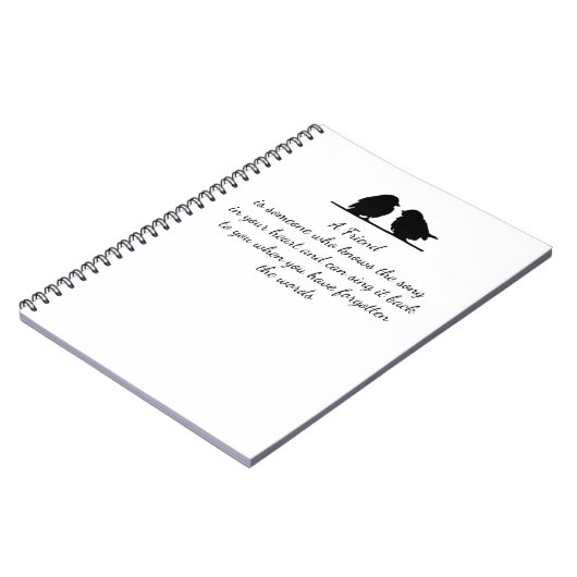 Zitat eines Freundes - Song im Herzen und in den V Notizblock (Linke Seite)