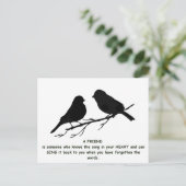 Zitat eines Freundes - Song im Herzen und in den V Postkarte (Stehend Vorderseite)