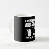 Zitat eines freundlichen Verwaltungsassistenten Kaffeetasse (Vorderseite Links)
