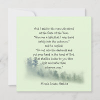 Zitat eines inspirierenden Gedichts - Hand in Gott
