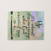 Zitat: Entdecken, wer Gott geschaffen hat Puzzle (Horizontal)