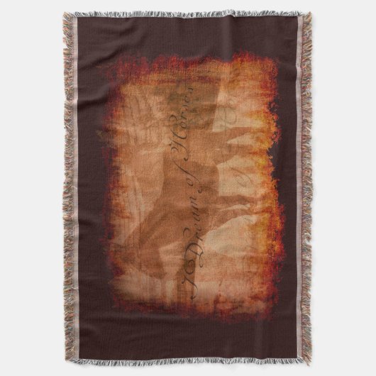 Zitat "Equine Art" und "I Dream of Horses" Decke (Vorderseite Vertikal)