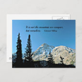 Zitat: Es ist nicht der Berg, den wir erobern... Postkarte (Vorne/Hinten)