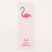 Zitat Finden Sie Ihr Gleichgewicht rosa Flamingo Yogamatte (Vorderseite)
