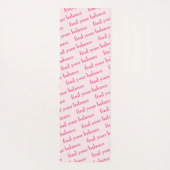 Zitat Finden Sie Ihr Gleichgewicht rosa Flamingo Yogamatte (Rückseite)