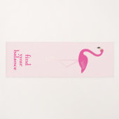 Zitat Finden Sie Ihr Gleichgewicht rosa Flamingo Yogamatte (Vorderseite (Horizontal))