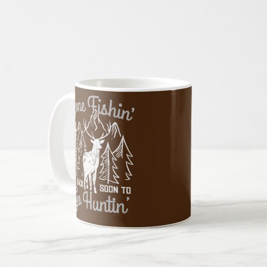 Zitat Fischer Deer Hunter zur Jagd Kaffeetasse (Vorderseite Links)