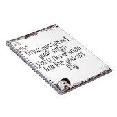 Zitat: Flügel verbreiten und fliegen Notizblock (Rechte Seite)