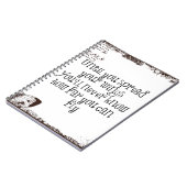 Zitat: Flügel verbreiten und fliegen Notizblock (Linke Seite)