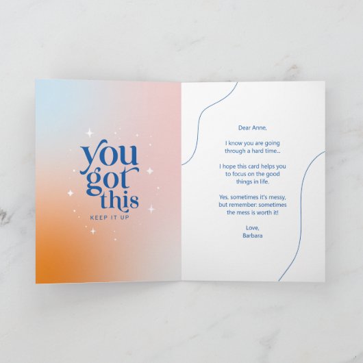 Zitat fördern Das Leben ist chaotisch, aber auch G Karte (Innenseite)