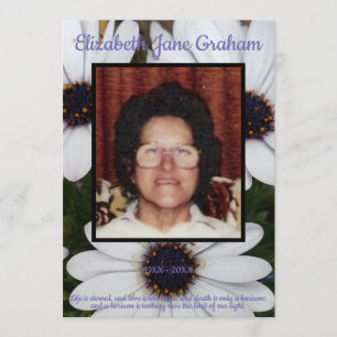 Zitat Foto African Daisies Background Beerdigung Programm