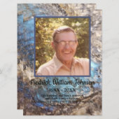 Zitat Foto Blue Green Labradorite Beerdigung Programm (Vorne/Hinten)