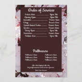 Zitat Foto Blüten Hintergrund Beerdigung Programm (Rückseite)