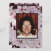 Zitat Foto Blüten Hintergrund Beerdigung Programm (Vorne/Hinten)