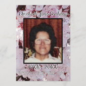 Zitat Foto Blüten Hintergrund Beerdigung Programm (Vorderseite)