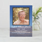 Zitat Foto Lake and Mountain Background Beerdigung Programm (Stehend Vorderseite)